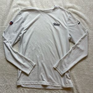 NFL Los Angeles Rams White Long Sleeve Dri-Fit Shirt